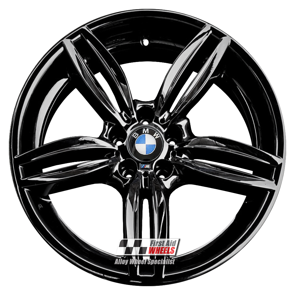 R379GB EXCHANGE SERVICE - BMW 5 6 SERIES 4x19" GENUINE STYLE 351M GLOSS BLACK ALLOY WHEELS