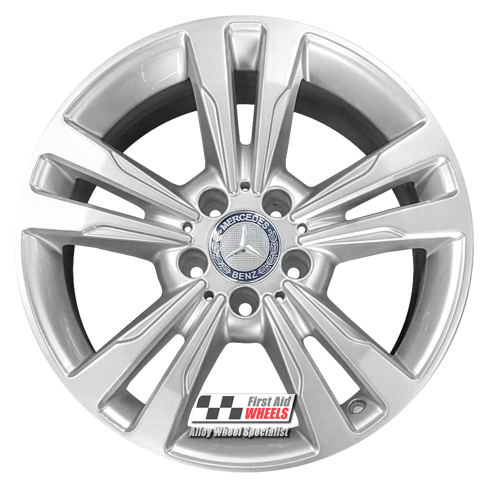 R392S EXCHANGE SERVICE - MERCEDES E CLASS W212 4x17" GENUINE SILVER ALLOY WHEELS