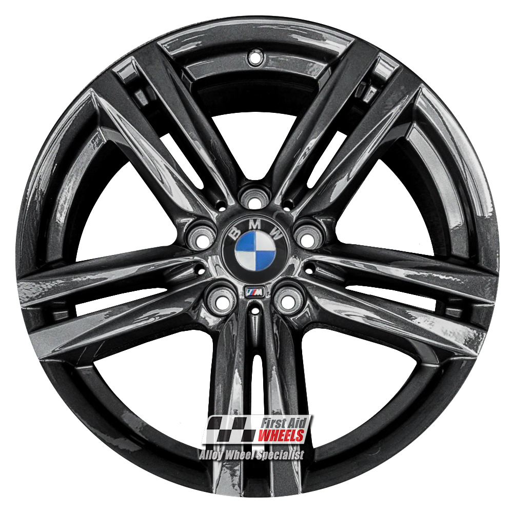 R400OG EXCHANGE SERVICE - BMW 1 2 SERIES 4x18" GENUINE STYLE 386M ORBIT GREY ALLOY WHEELS