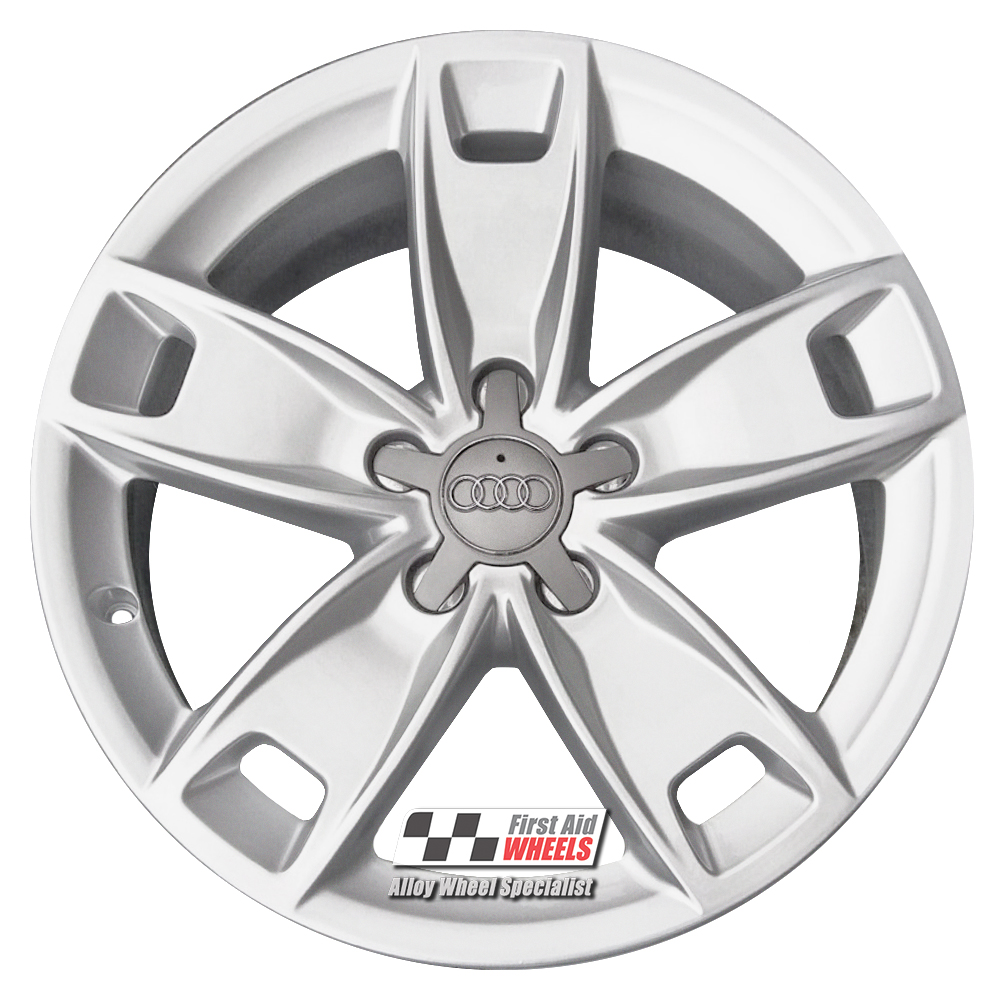 R403S EXCHANGE SERVICE - AUDI A3 4x17" GENUINE 5 SPOKE SILVER ALLOY WHEELS