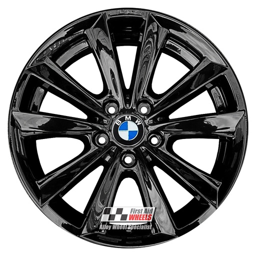 R456GB EXCHANGE SERVICE - BMW 5 SERIES 4x17" GENUINE STYLE 236 GLOSS BLACK ALLOY WHEELS