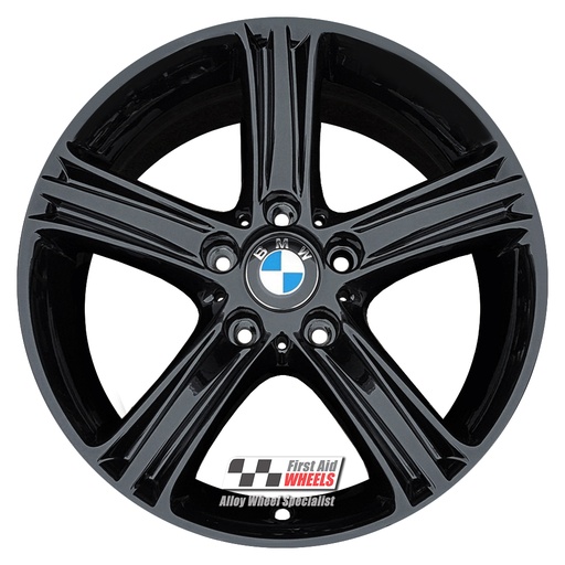 R463GB EXCHANGE SERVICE - BMW 3/4 SERIES 4x17" GENUINE STYLE 393 GLOSS BLACK ALLOY WHEELS