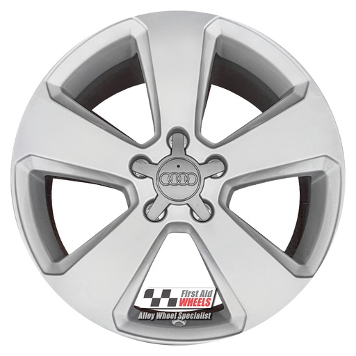 R486G EXCHANGE SERVICE - AUDI A3 8V 4x17" GENUINE 5 SPOKE GREY ALLOY WHEELS