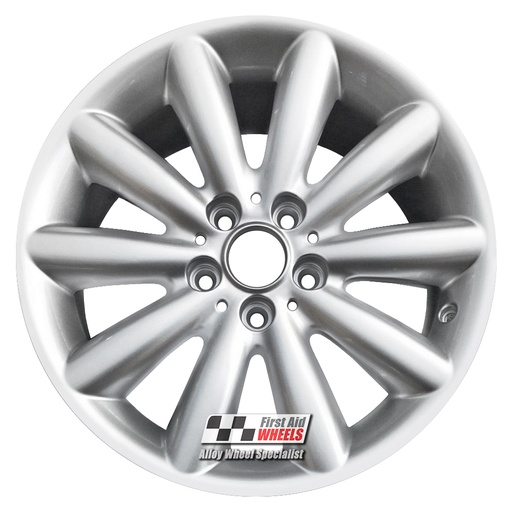 R519S EXCHANGE SERVICE - MINI COOPER S 4x17" GENUINE 499 COSMOS SILVER ALLOY WHEELS