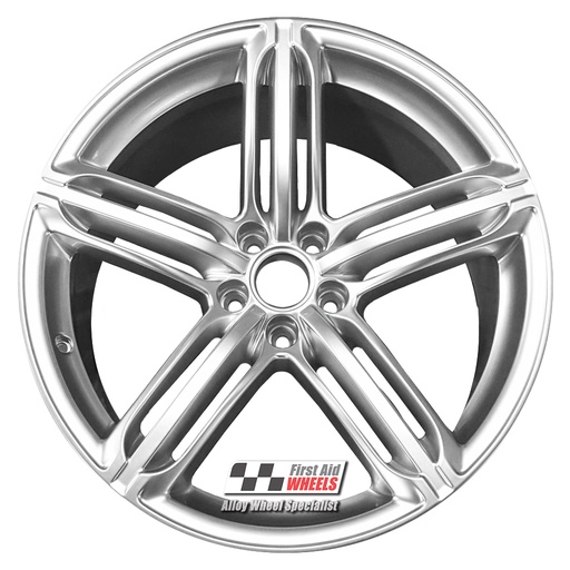 R531S EXCHANGE SERVICE - AUDI Q5 8R 4x20" GENUINE SEGMENT SPOKE SILVER ALLOY WHEELS