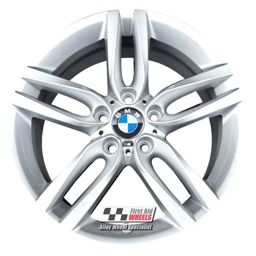 R579S EXCHANGE SERVICE - BMW 1 2 SERIES 4x18" GENUINE STYLE 461M SILVER ALLOY WHEELS