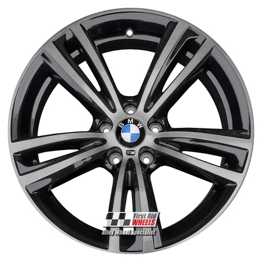 R345BSL EXCHANGE SERVICE - BMW 3 / 4 SERIES 4x19" GENUINE 442M BLACK SMOKED LACQUER ALLOY WHEELS