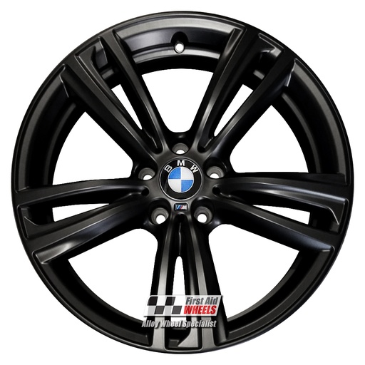 R345SB EXCHANGE SERVICE - BMW 3 / 4 SERIES 4x19" GENUINE 442M SATIN BLACK ALLOY WHEELS