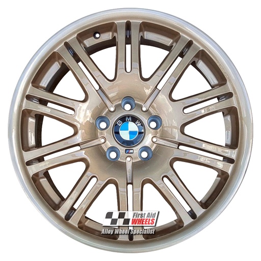 R109RG EXCHANGE SERVICE - BMW E46 M3 4x19" GENUINE STYLE 67M ROSE GOLD GREY ALLOY WHEELS