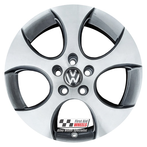 R115DCG EXCHANGE SERVICE - VW GOLF MK5 GTI 4x17" GENUINE MONZA DENVER DIAMOND CUT GREY ALLOY WHEELS - UNAVAILABLE REFURB ONLY