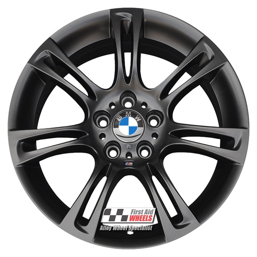 R117SB EXCHANGE SERVICE - BMW 5 6 SERIES 4x18" GENUINE 350M SATIN BLACK ALLOY WHEELS