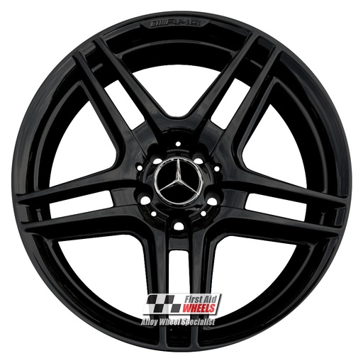 R121GB EXCHANGE SERVICE - MERCEDES C CLASS 4x18" GENUINE AMG IV GLOSS BLACK ALLOY WHEELS