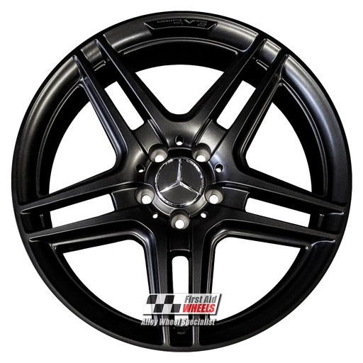 R121SB EXCHANGE SERVICE - MERCEDES C CLASS 4x18" GENUINE AMG IV SATIN BLACK ALLOY WHEELS