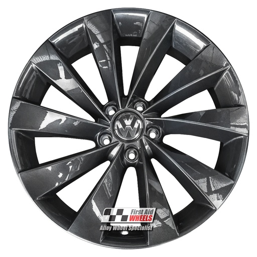 R128CG EXCHANGE SERVICE - VW PASSAT CC 4x18" GENUINE INTERLAGOS COURSE GRAPHITE ALLOY WHEELS