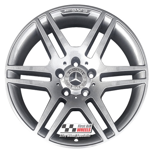 R139G EXCHANGE SERVICE - MERCEDES C-CLASS W204 4x17" AMG GREY ALLOY WHEELS