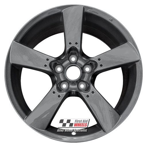 R142A EXCHANGE SERVICE - MAZDA RX8 4x18" GENUINE 5 SPOKE ANTHRACITE ALLOY WHEELS