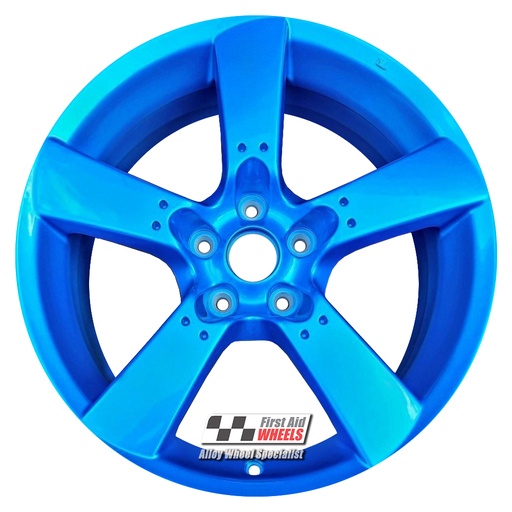 R142BL EXCHANGE SERVICE - MAZDA RX8 4x18" GENUINE 5 SPOKE METALLIC BLUE ALLOY WHEELS