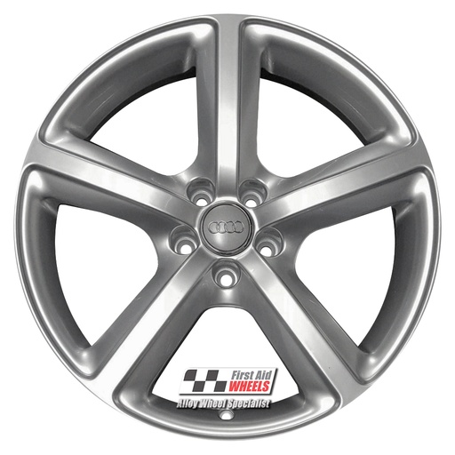 R173S EXCHANGE SERVICE - AUDI Q7 4x20" GENUINE 5 SPOKE SILVER ALLOY WHEELS