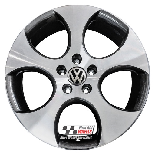 R210DAD EXCHANGE SERVICE - VW GOLF GTI 4x18" GENUINE MONZA DARK ANTHRACITE DIAMOND CUT ALLOY WHEELS