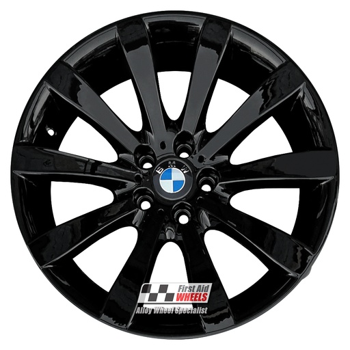 R220GB EXCHANGE SERVICE - BMW 6 SERIES 4x19" GENUINE STYLE 218 GLOSS BLACK ALLOY WHEELS