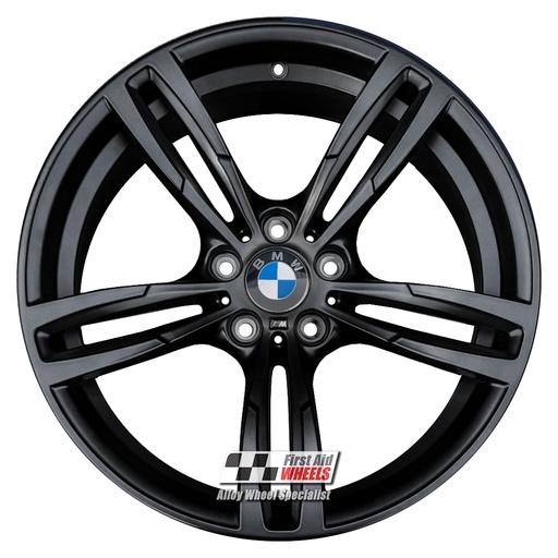 R348SB EXCHANGE SERVICE - BMW M2 M3 M4 4x19" GENUINE STYLE 437M SATIN BLACK ALLOY WHEELS