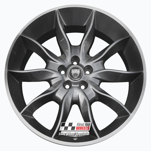 R351DCA EXCHANGE SERVICE - JAGUAR XF 4x20" GENUINE DRACO ANTHRACITE DIAMOND CUT ALLOY WHEELS