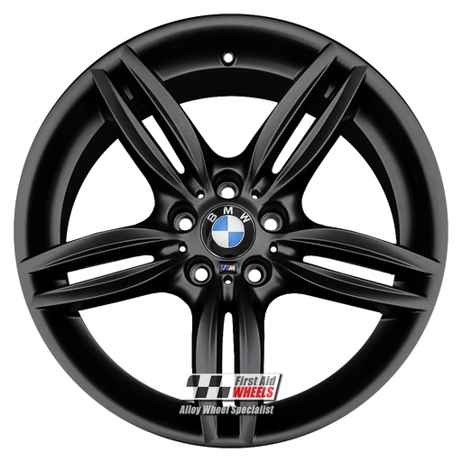 R379BS EXCHANGE SERVICE - BMW 5 6 SERIES 4x19" GENUINE STYLE 351M SATIN BLACK ALLOY WHEELS