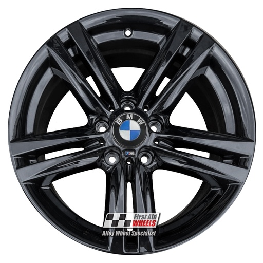 R400GB EXCHANGE SERVICE - BMW 1 2 SERIES 4x18" GENUINE STYLE 386M GLOSS BLACK ALLOY WHEELS