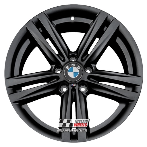 R400SB EXCHANGE SERVICE - BMW 1 2 SERIES 4x18" GENUINE STYLE 386M SATIN BLACK ALLOY WHEELS